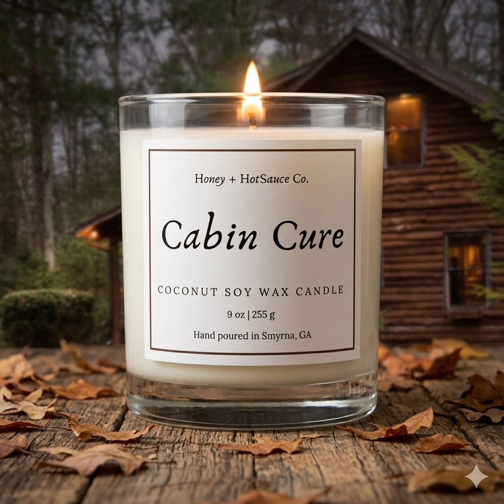 "Cabin Cure” Scented Candle